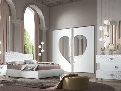 Letto Bon Bon Silver Cuore di Cecchini Italia