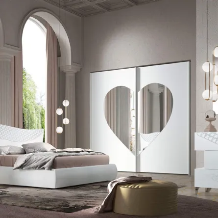 Letto Bon Bon Silver Cuore di Cecchini Italia