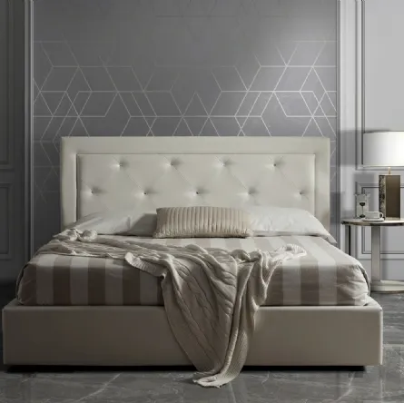 Letto in ecopelle con Swarovski Chanel di Italnotte