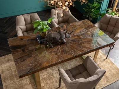 Tavolo Conley in legno e vetro di Kare Design