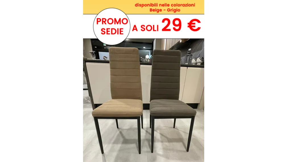 promo sedie Mary in tessuto 