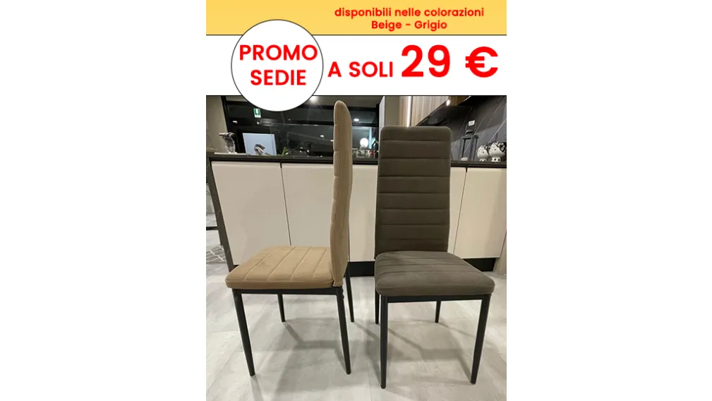 promo sedie Mary in tessuto 