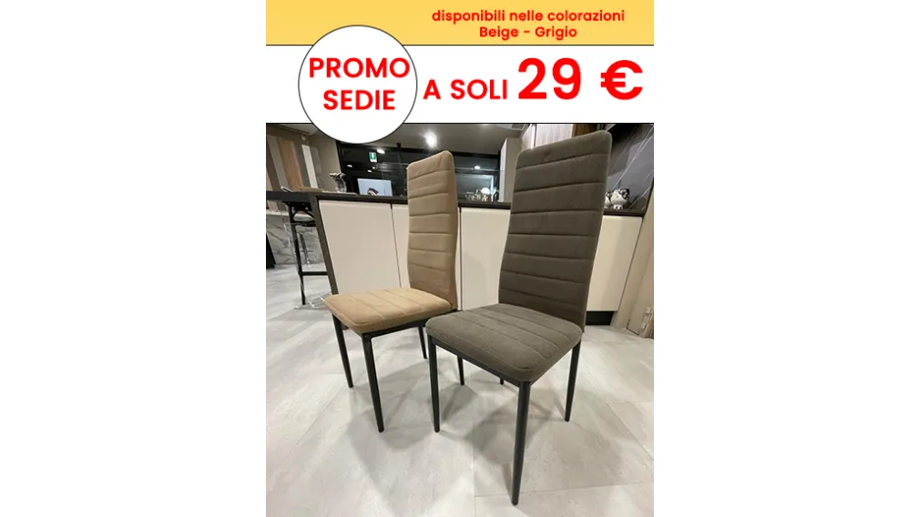 promo sedie Mary in tessuto 