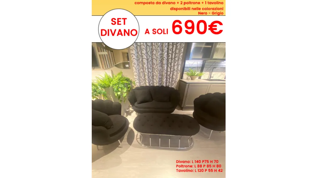 promo set divano